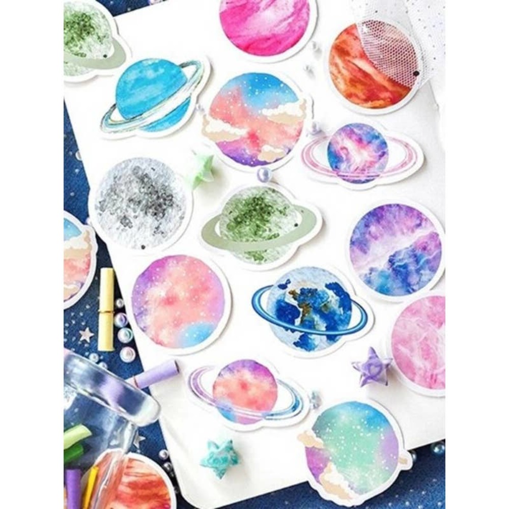NEW!! 45pc Planet Sticker Set Scrapbooking - Picture 3 of 6
